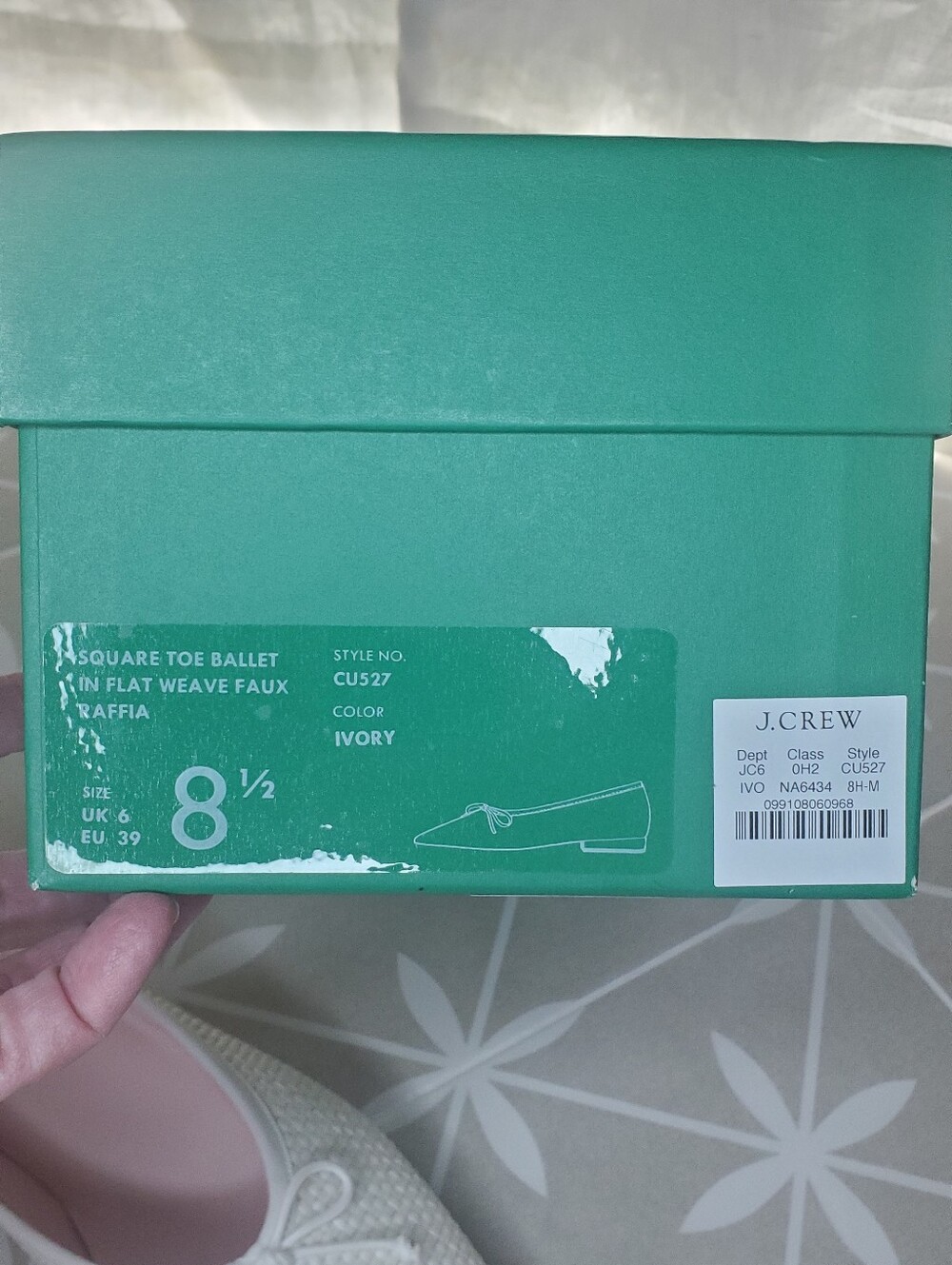 J. Crew Sophie Woven Ballet Flats with Bow Size 8.5 NEW - Picture 3 of 7